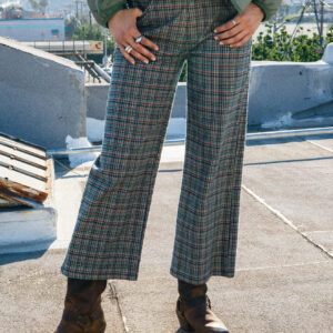 Margo Cropped 5-Pocket Pant - Multi Stripe/Plaid